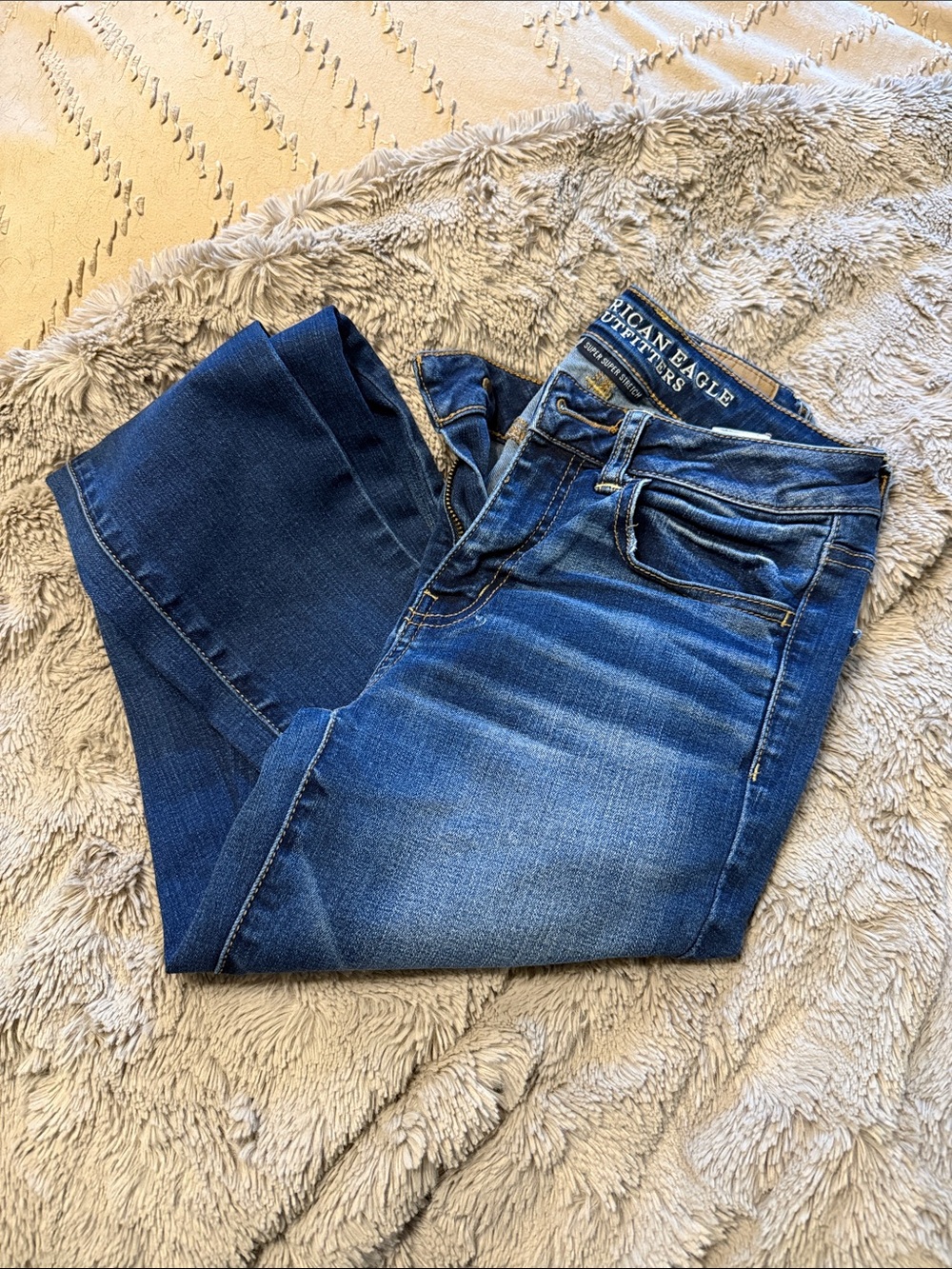 American Eagle Outfitters Women's Dark Blue Hi-Rise Jeggings
